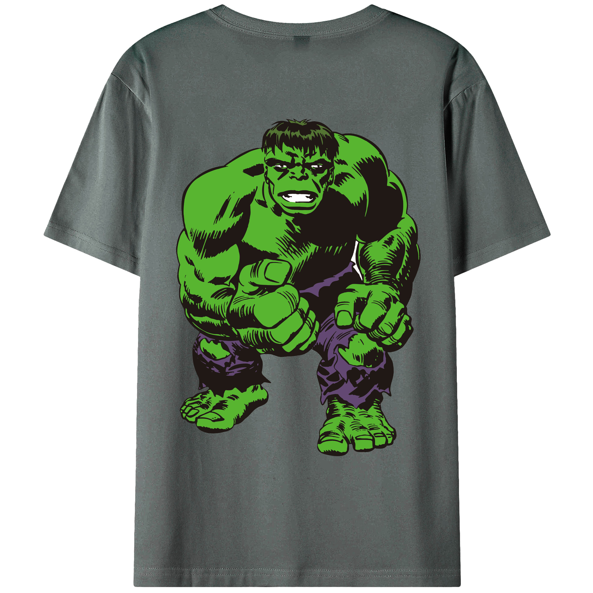 （画像用） アベンジャーズ The Avengers 綿100％ メンズ半袖Tシャツ（バックプリント） 通気性